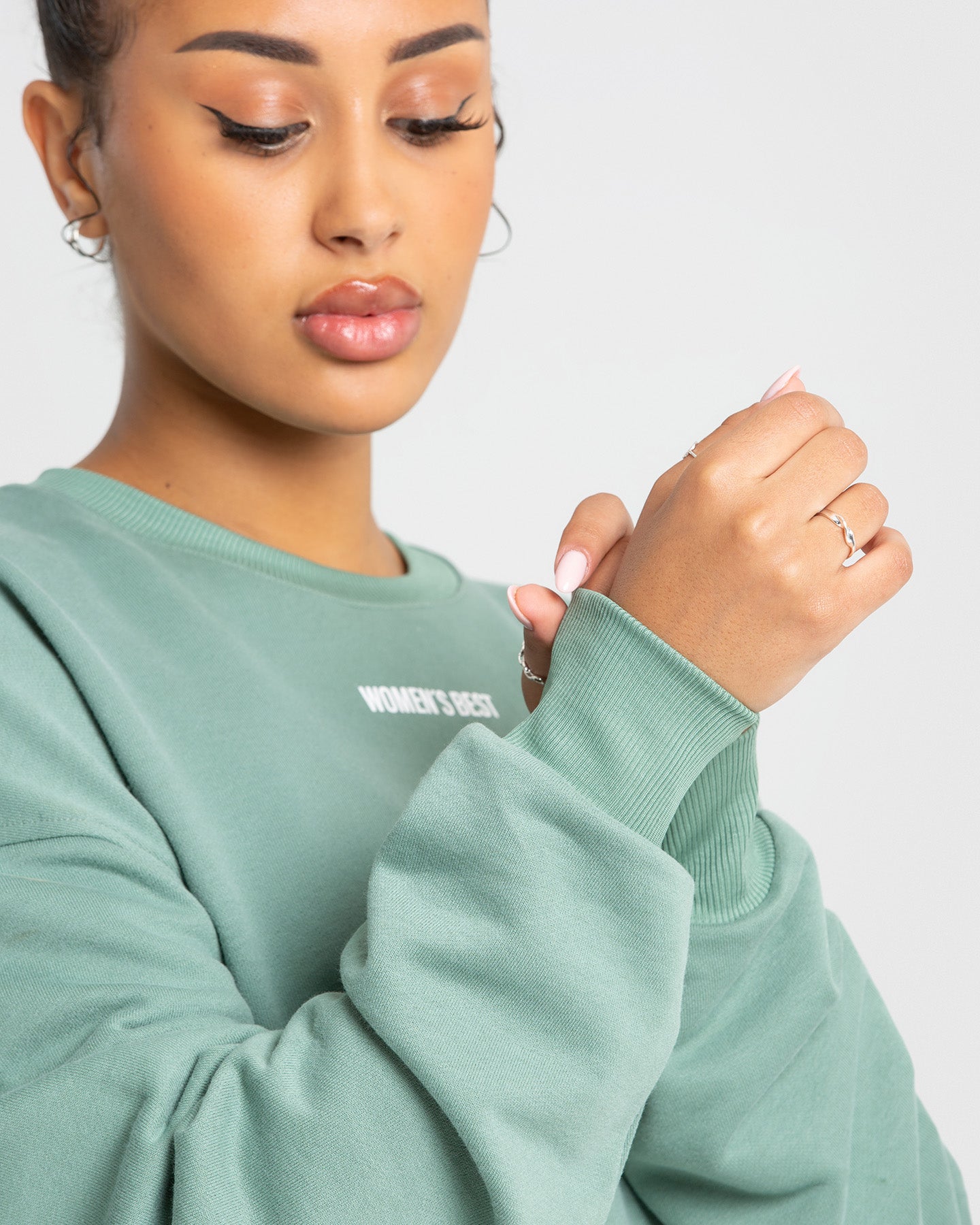 Comfort Cropped Crew Neck | Pastel Green