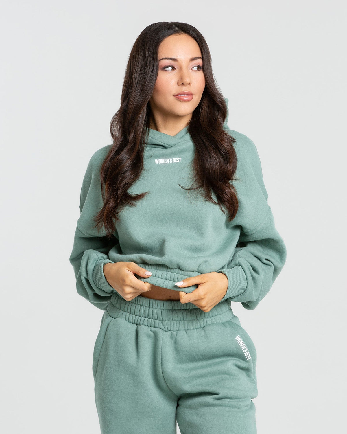 Comfort Cropped Hoodie | Pastel Green