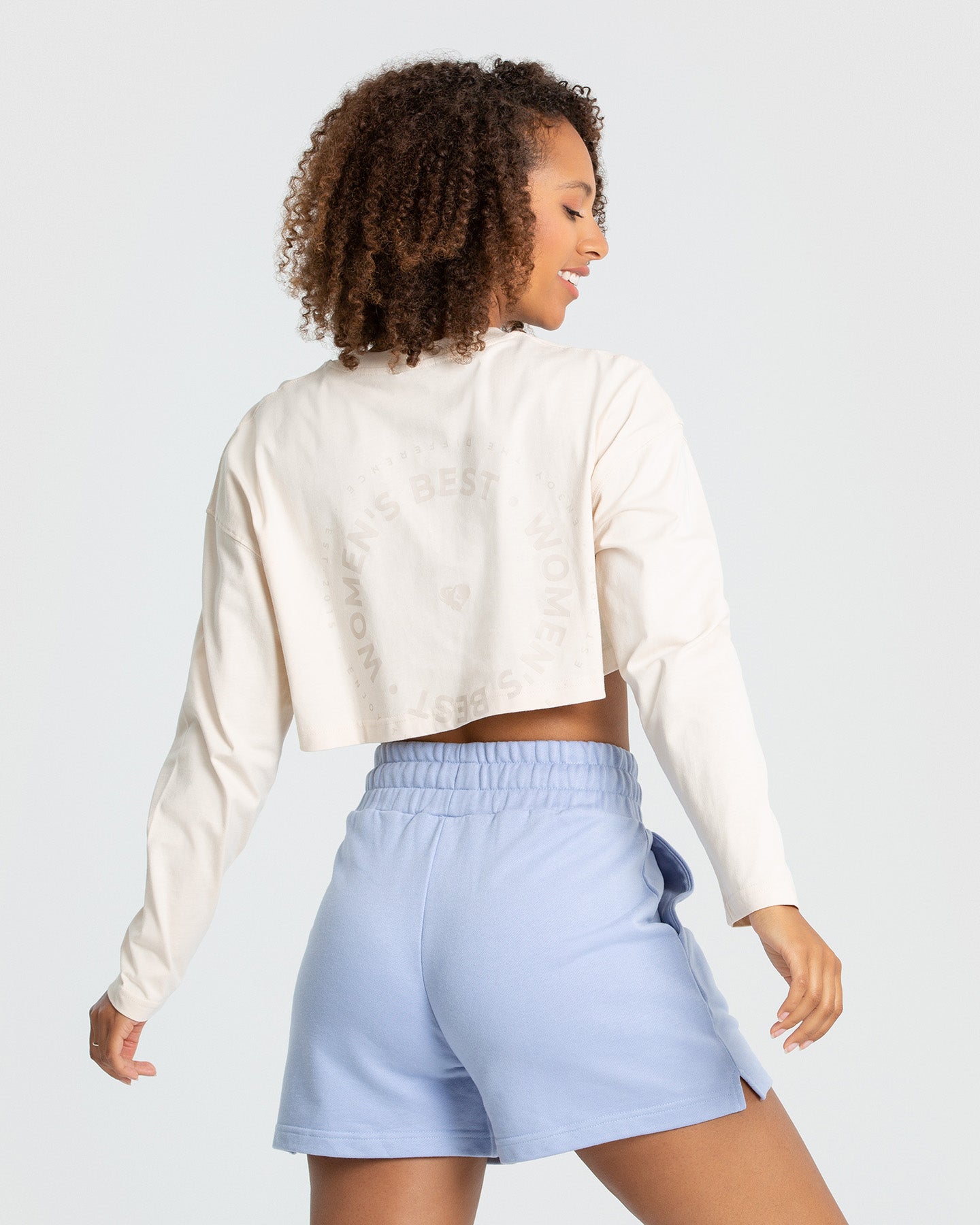 Comfort Oversized Cropped Long Sleeve T-Shirt | Sand